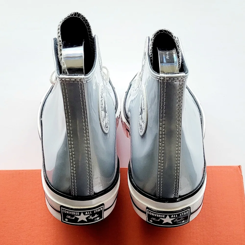 Converse Chuck 70 Hi Industrial Glam Silver Egret Black Women's 5.5 - Picture 4 of 6